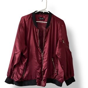 ♥️ Burgundy Bomber Jacket